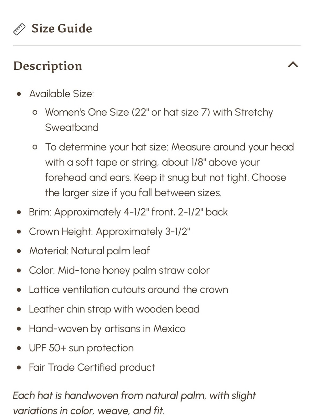 Tula like new women’s woven hat - Picture 5 of 5